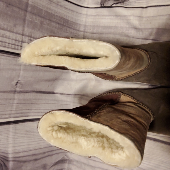 Merrell 8 Women’s Encore Stitch Boot Espresso Brown Leather Shearling … - Picture 3 of 7